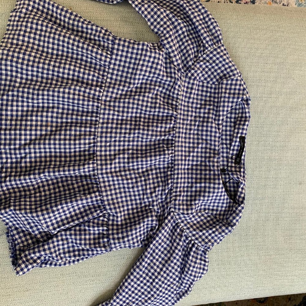 Zara gingham summer top